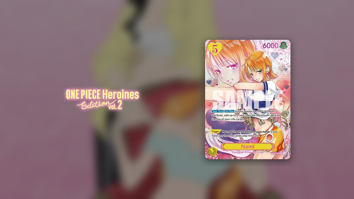 EB05-055 Nami alt art beside the One Piece Heroines Edition vol.2 logo