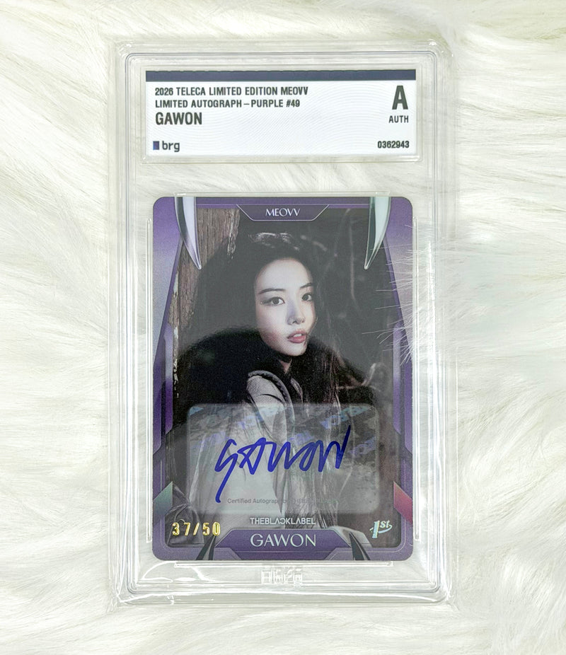 MEOVV Gawon 2026 TELECA Limited Autograph Purple 37/50 | BRG AUTH
