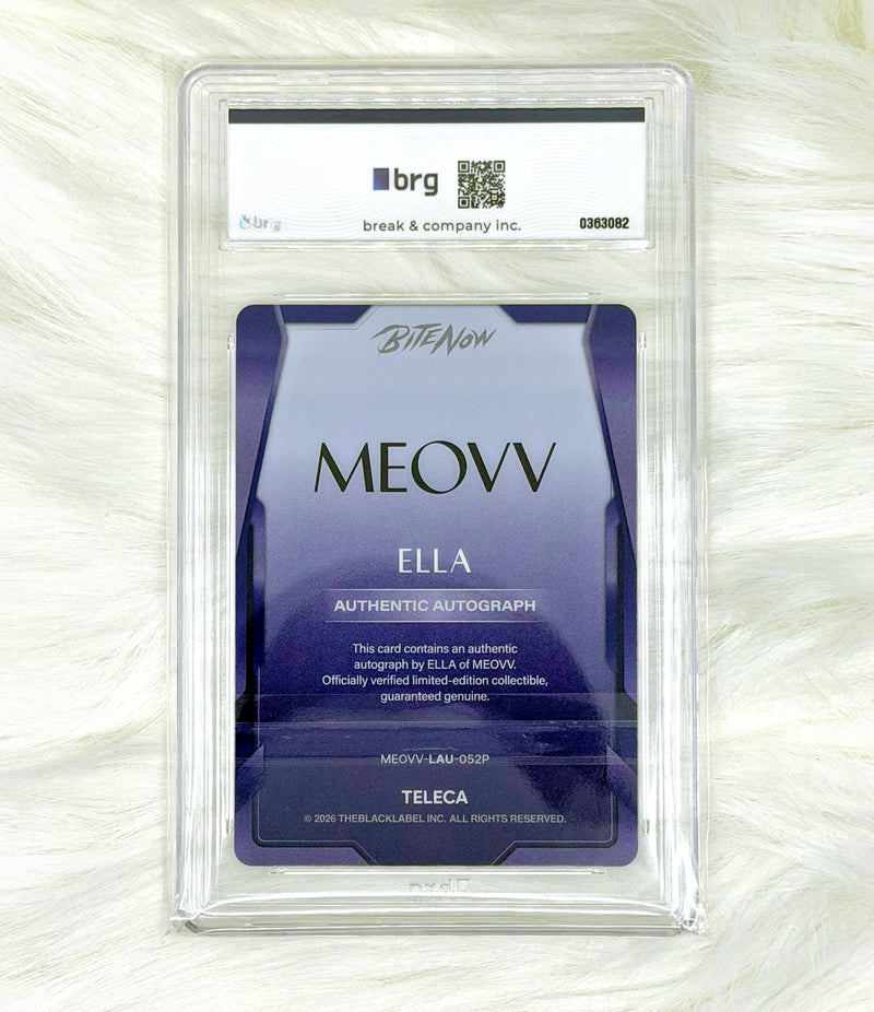 MEOVV Ella 2026 TELECA Limited Autograph Purple 26/50 | BRG AUTH, back