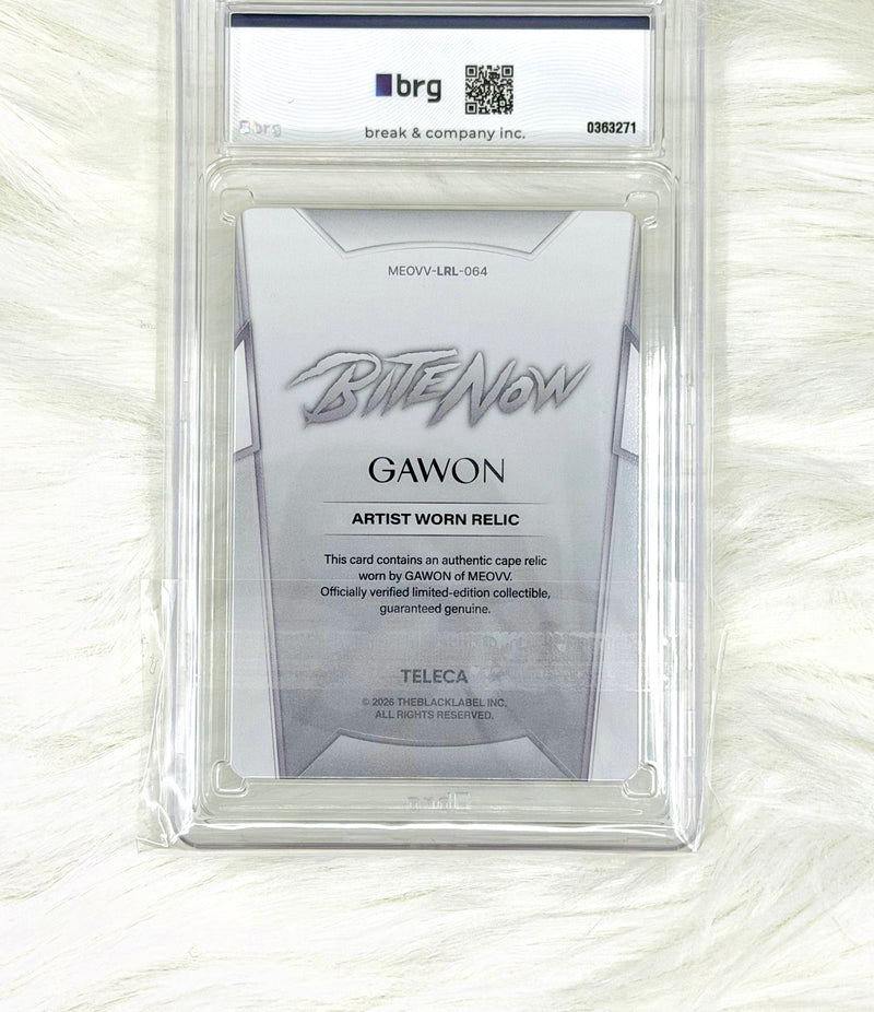 MEOVV Gawon 2026 TELECA Limited Relic 35/50 | BRG AUTH, back