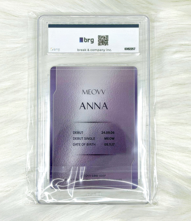 MEOVV Anna 2026 TELECA Limited Signature Purple 41/50 | BRG AUTH, back