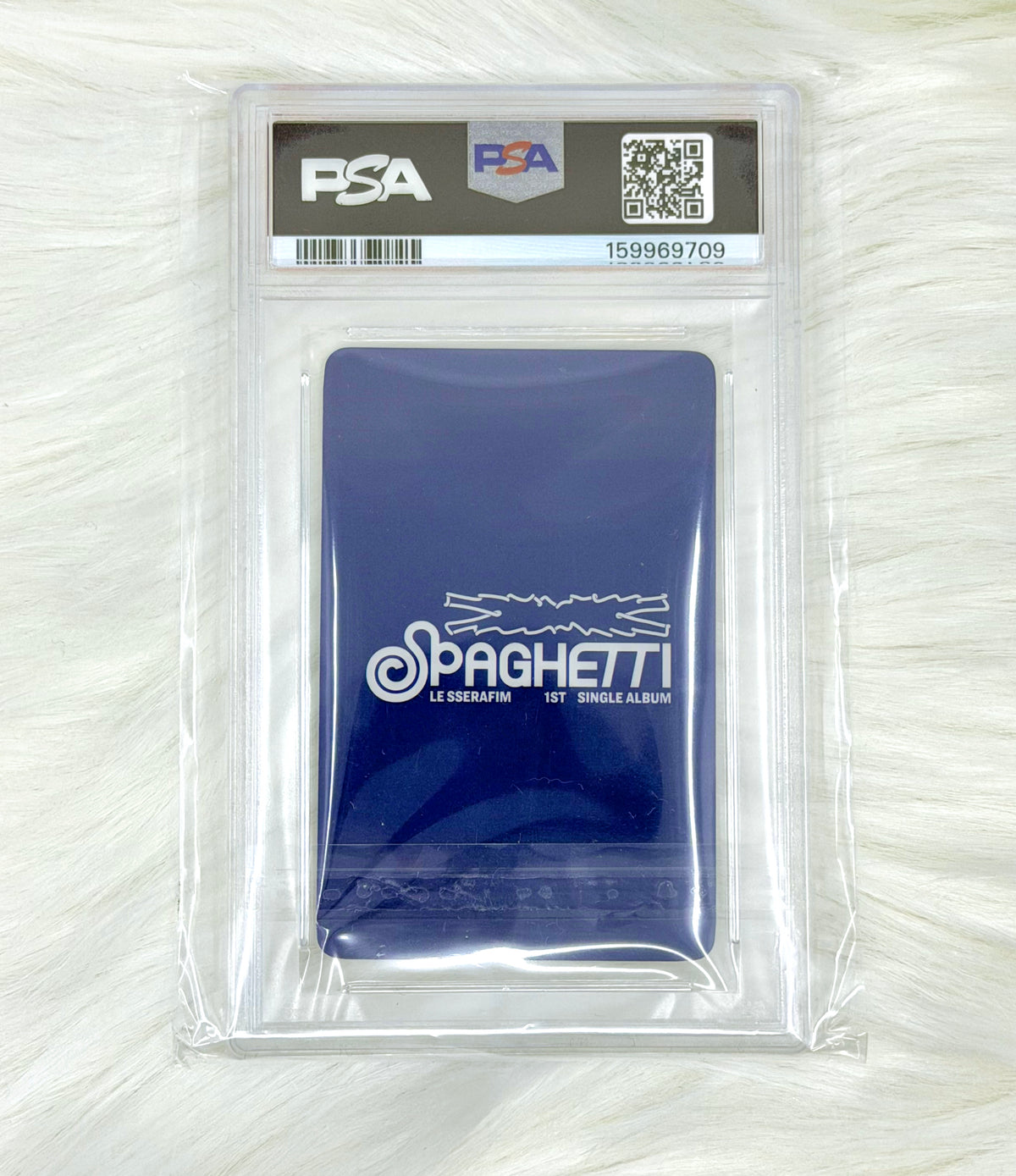 LE SSERAFIM Hong Eunchae 2025 SPAGHETTI Weverse Japan Lucky Draw Signed Photocard | PSA 9 Auto 10