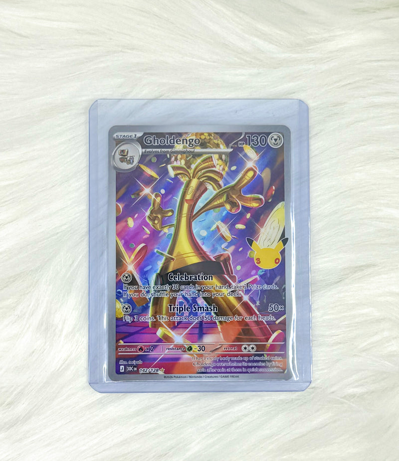 Pokémon TCG Gholdengo 142/128 | 30th Celebration | Illustration Rare | English | Near Mint