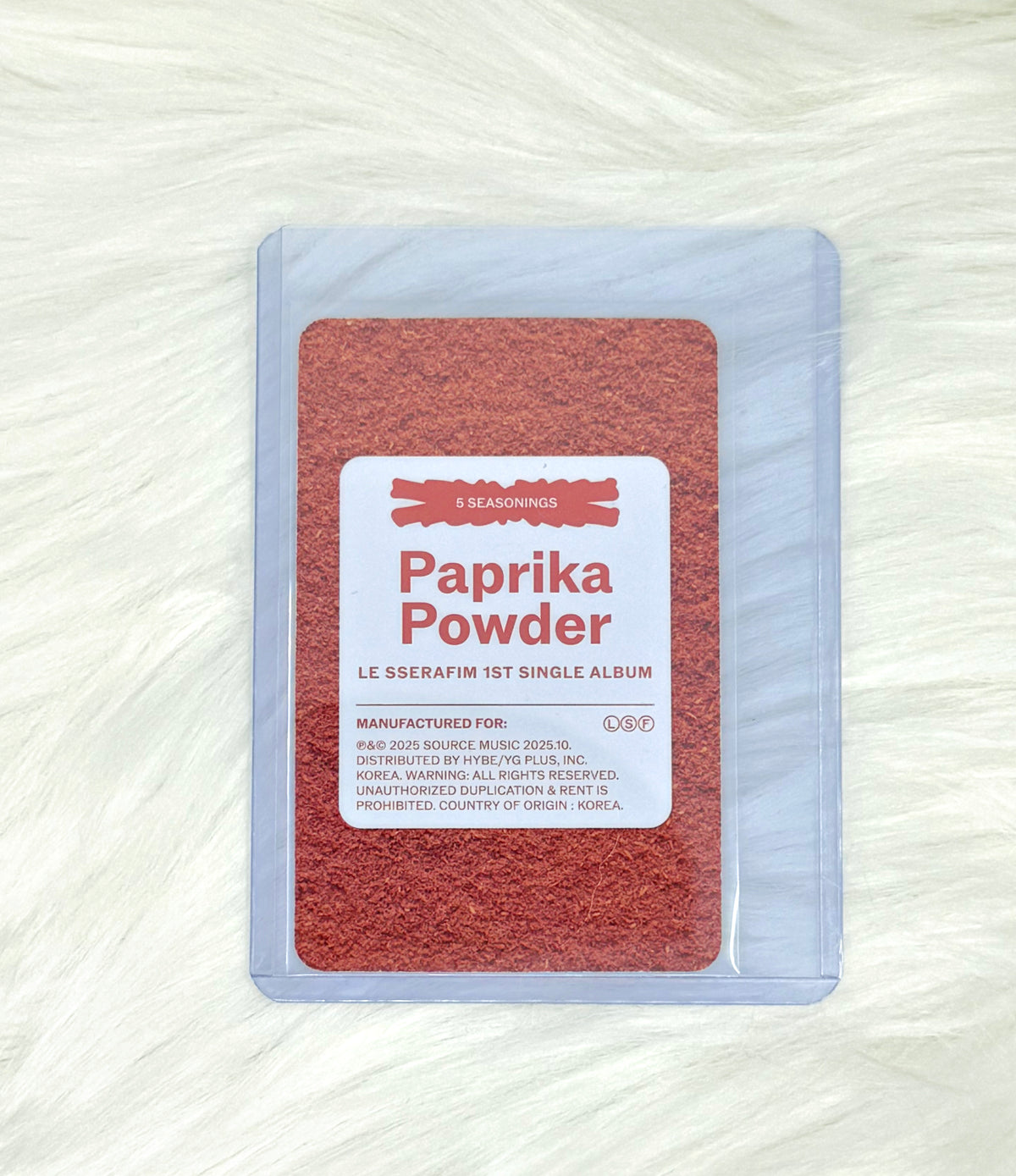 LE SSERAFIM Sakura SPAGHETTI Paprika Powder Photocard | Signed
