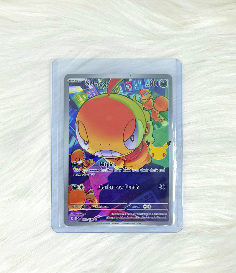 Pokémon TCG Scraggy 140/128 | 30th Celebration | Illustration Rare | English | Near Mint