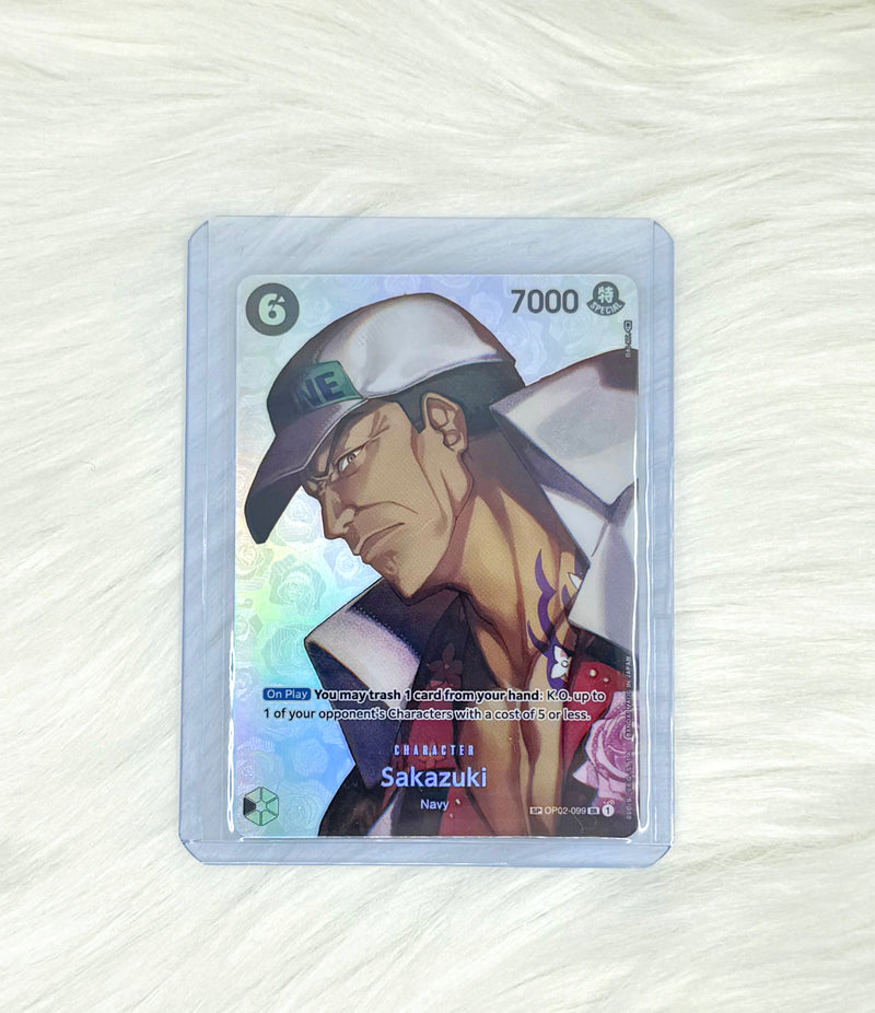 One Piece TCG Sakazuki OP02-099 | Kingdoms of Intrigue | Special Card (SP) | English | Near Mint