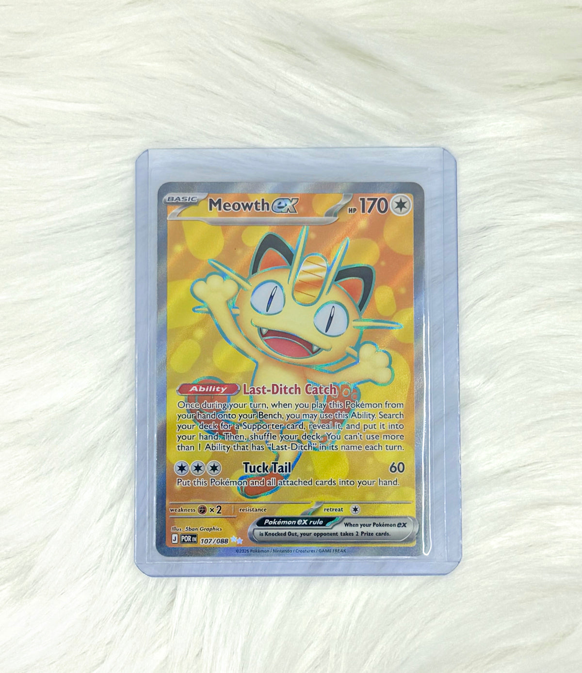 Pokémon TCG Meowth ex 107/088 | Perfect Order | Ultra Rare | English | Near Mint