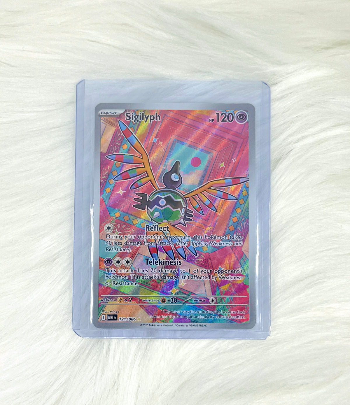 Pokémon TCG Sigilyph 121/086 | White Flare | Illustration Rare | English | Near Mint