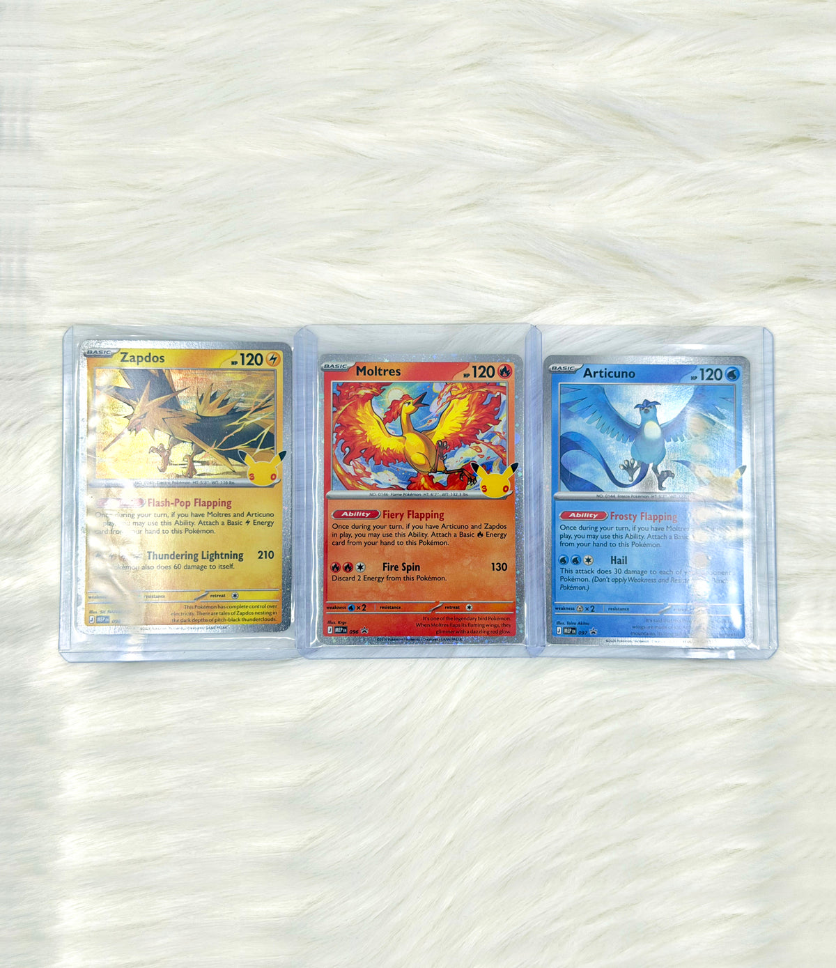 Pokémon TCG Moltres, Articuno & Zapdos Promo Set 096–098 | 30th Celebration Poster Collection | Promo | English | Near Mint