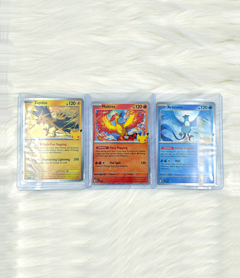 Pokémon TCG Moltres, Articuno & Zapdos Promo Set 096–098 | 30th Celebration Poster Collection | Promo | English | Near Mint