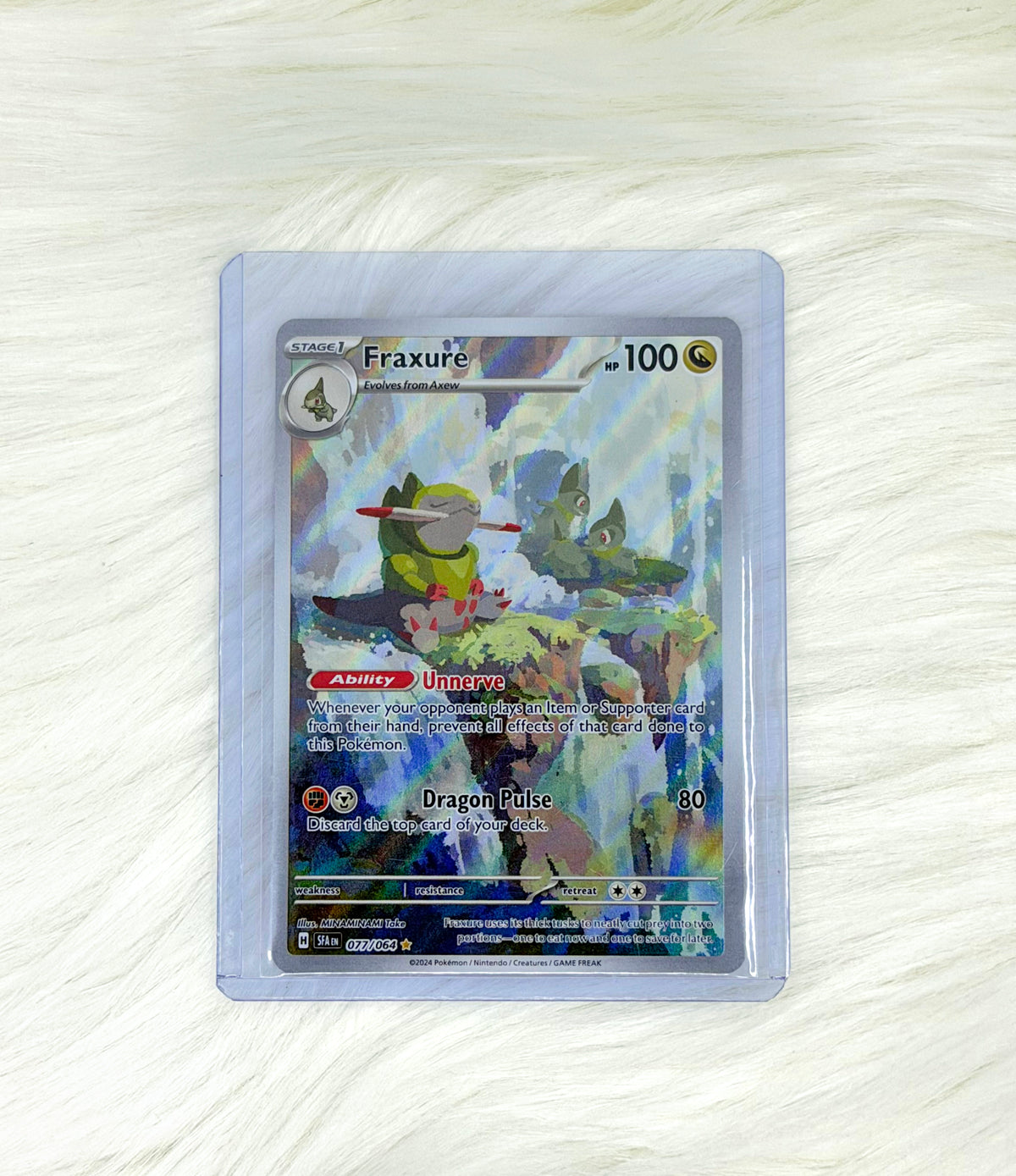 Pokémon TCG Fraxure 077/064 | Shrouded Fable | Illustration Rare | English | Near Mint