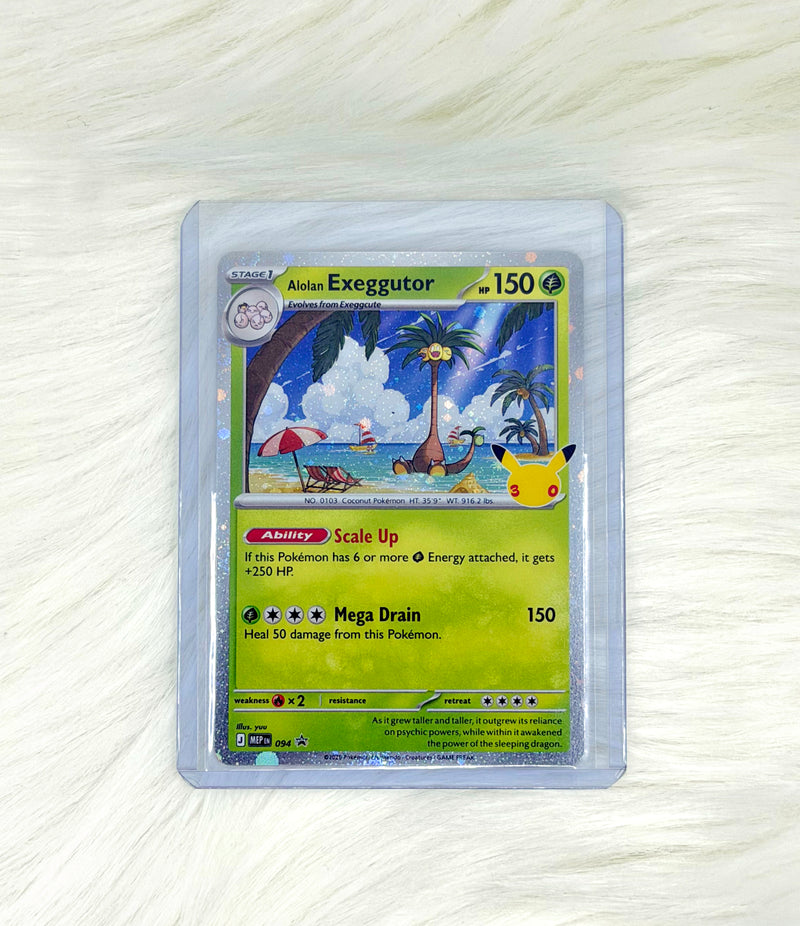 Pokémon TCG Alolan Exeggutor 094 | Mega Evolution Black Star Promos | 30th Celebration Stamped Promo | English | Near Mint
