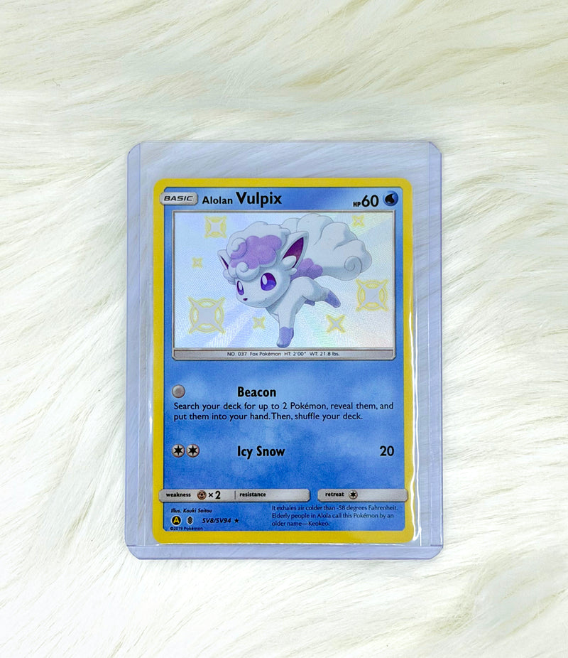 Pokémon TCG Alolan Vulpix SV8/SV94 | Hidden Fates Shiny Vault | Shiny Holo Rare | English | Near Mint