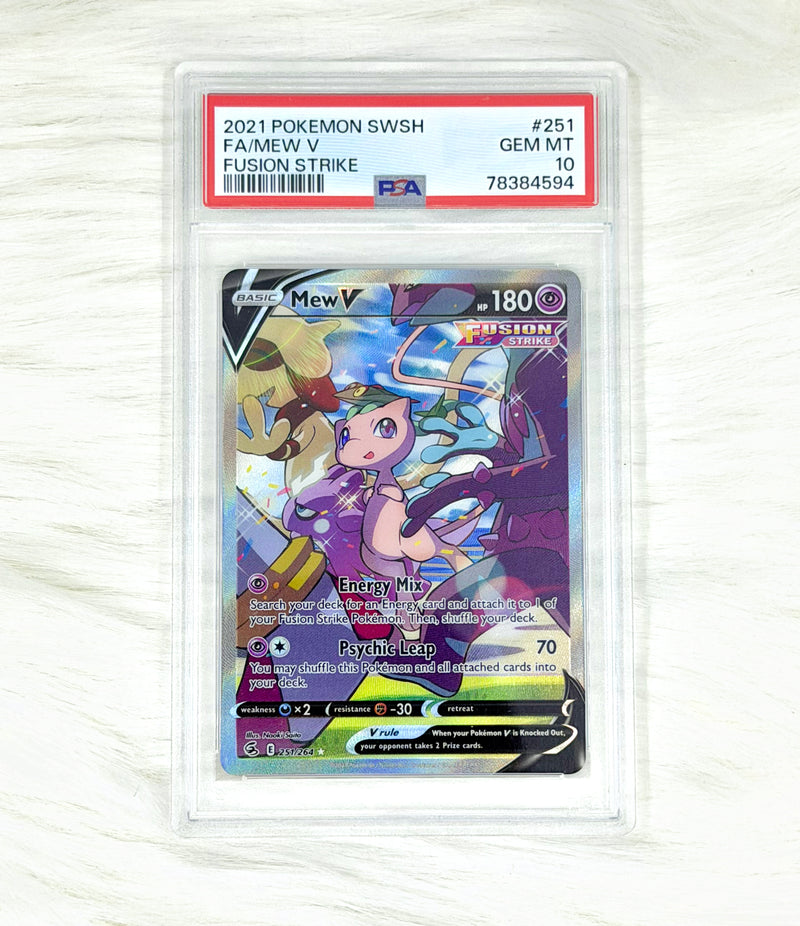 Pokémon TCG Mew V 251/264 | Fusion Strike | Alternate Art | PSA 10