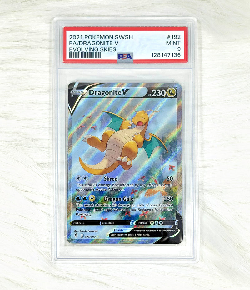 Pokémon TCG Dragonite V 192/203 | Evolving Skies | Alternate Art | PSA 9