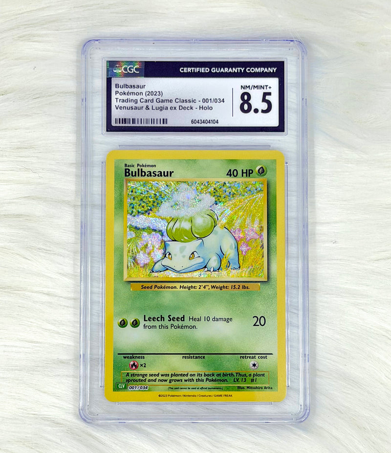 Pokémon TCG Bulbasaur 001/034 | Trading Card Game Classic | Holo | CGC 8.5