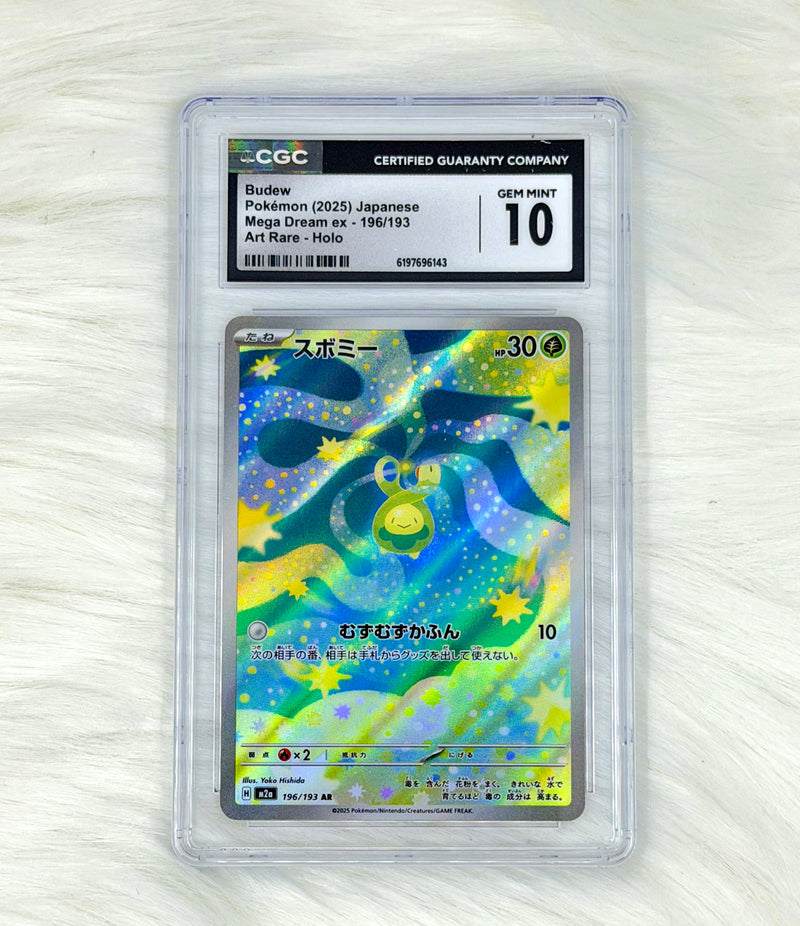 Pokémon TCG Budew 196/193 | Mega Dream ex | Art Rare | Japanese | CGC Gem Mint 10