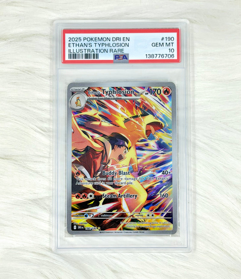Pokémon TCG Ethan's Typhlosion 190/182 | Destined Rivals | Illustration Rare | PSA 10