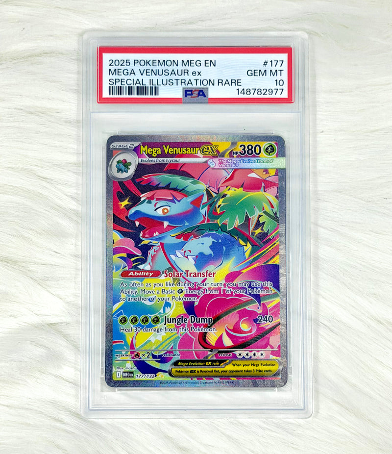 Pokémon TCG Mega Venusaur ex 177/132 | Mega Evolution | Special Illustration Rare | PSA 10