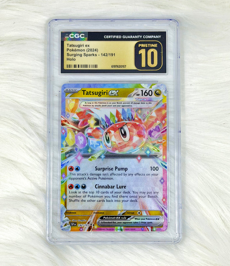 Pokémon TCG Tatsugiri ex 142/191 | Surging Sparks | Double Rare | CGC Pristine 10