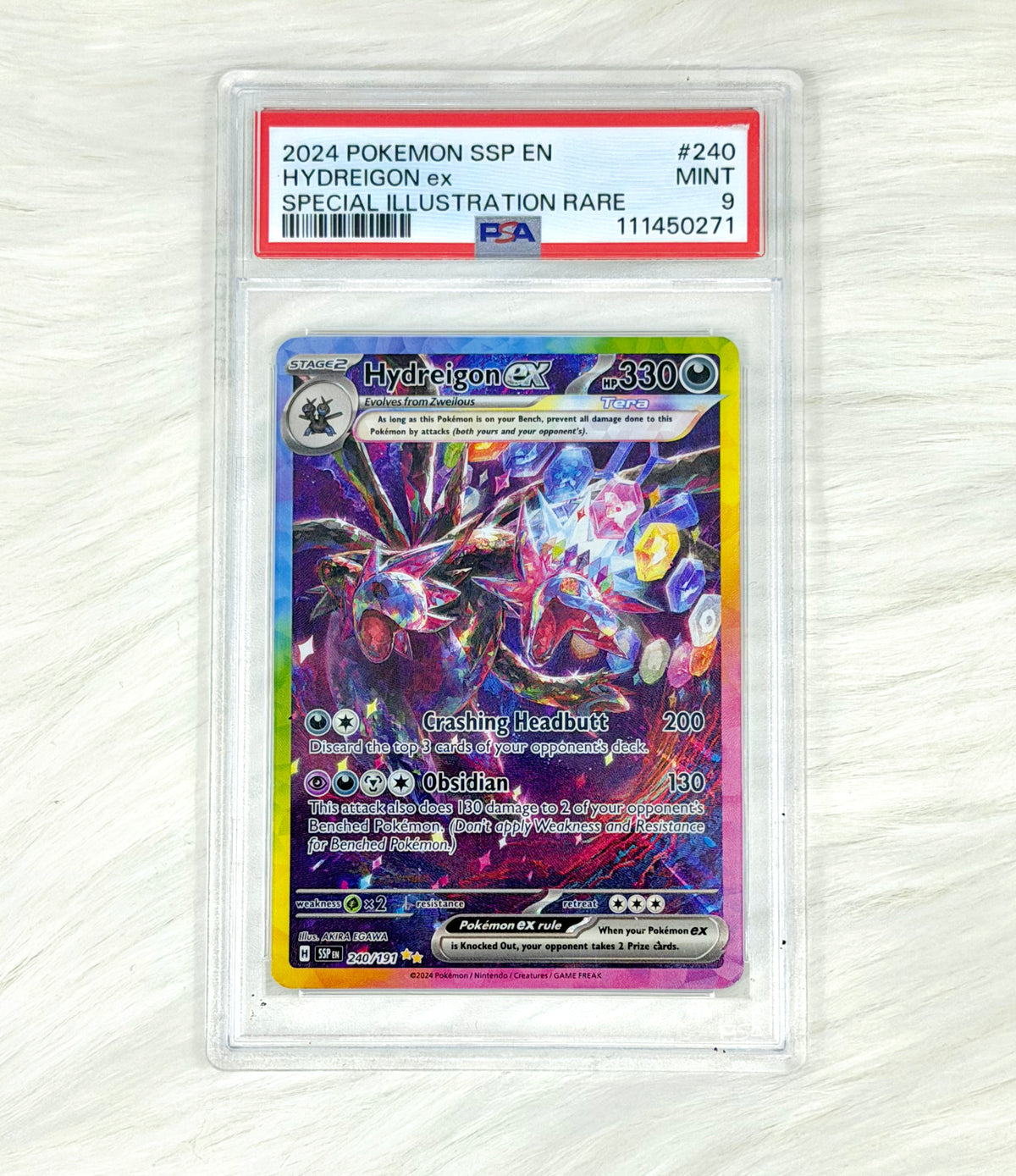 Pokémon TCG Hydreigon ex 240/191 | Surging Sparks | Special Illustration Rare | PSA 9