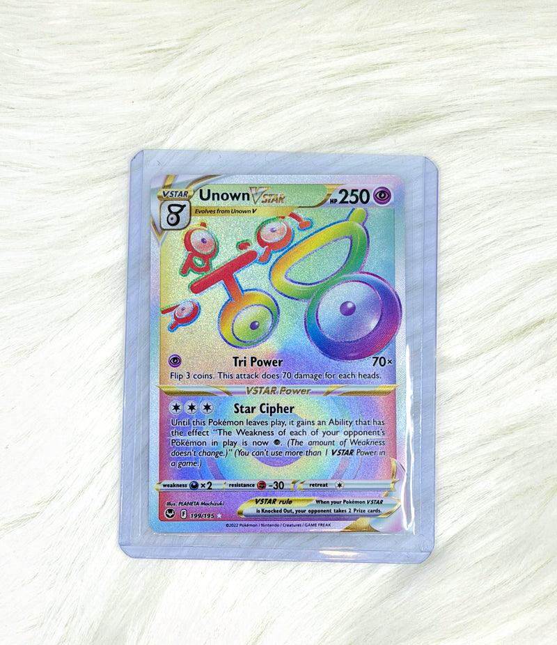 Unown VSTAR 199/195 | Silver Tempest | Rainbow Secret Rare | Pokémon TCG | English | Near Mint