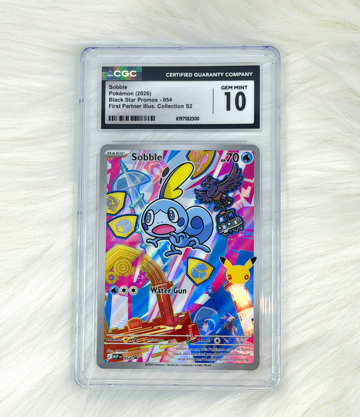 Pokémon TCG Sobble 054 | Black Star Promo | First Partner Illustration Collection S2 | CGC 10