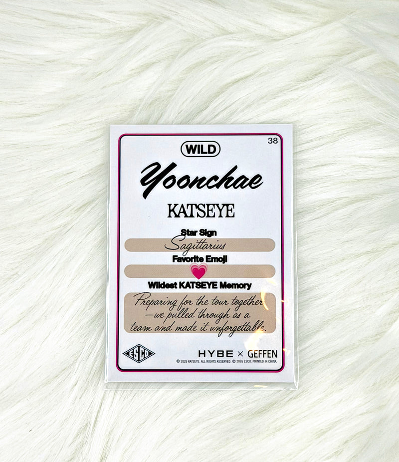 KATSEYE Yoonchae 2026 ESCO WILD Trading Card #38 | Base, back