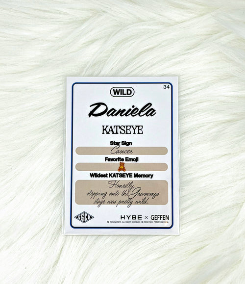 KATSEYE Daniela 2026 ESCO WILD Trading Card #34 | Base