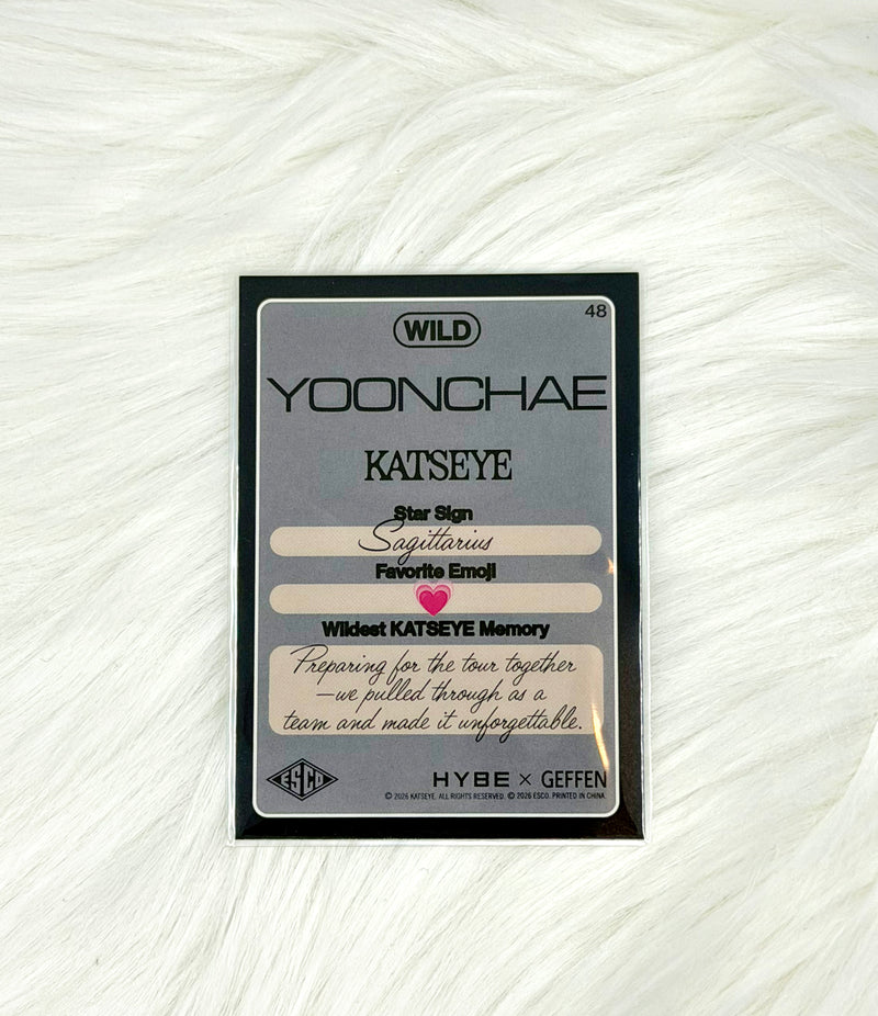 KATSEYE Yoonchae 2026 ESCO WILD Trading Card #48 | Base, back