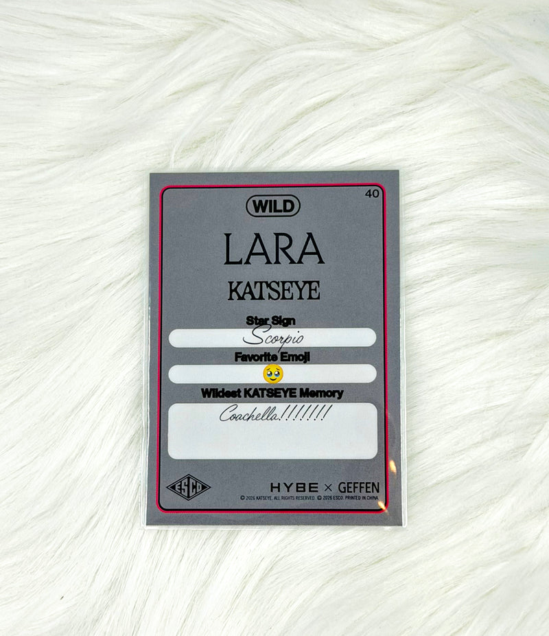 KATSEYE Lara 2026 ESCO WILD Trading Card #40 | Base, back