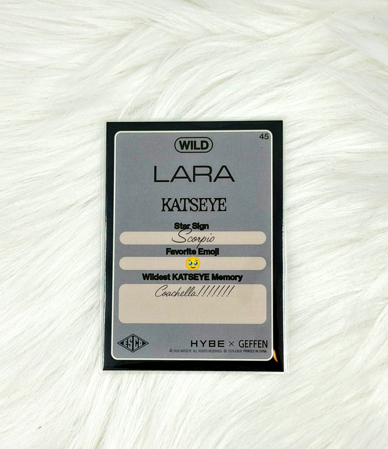 KATSEYE Lara 2026 ESCO WILD Trading Card #45 | Base, back