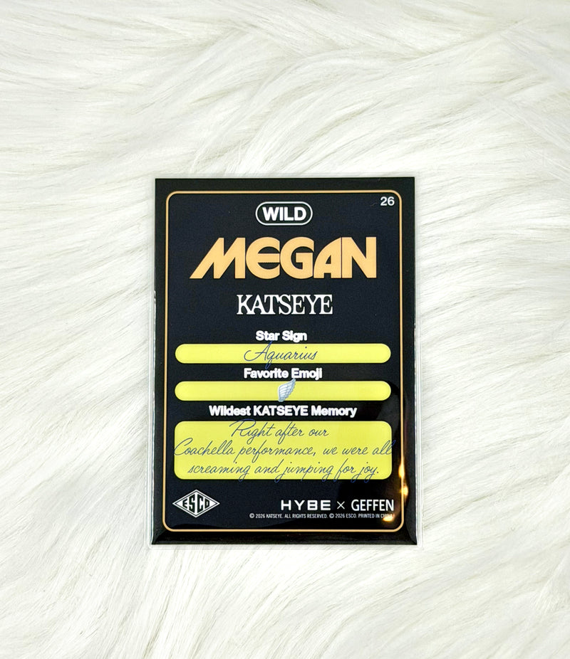 KATSEYE Megan 2026 ESCO WILD Trading Card #26 | Base, back