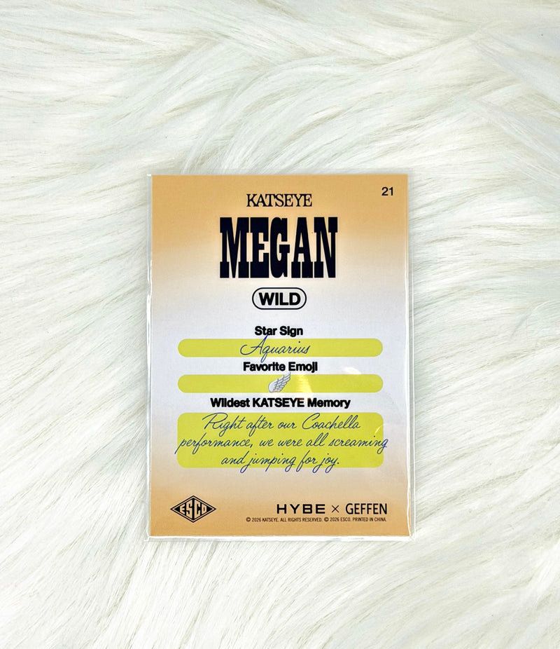 KATSEYE Megan 2026 ESCO WILD Trading Card #21 | Base, back