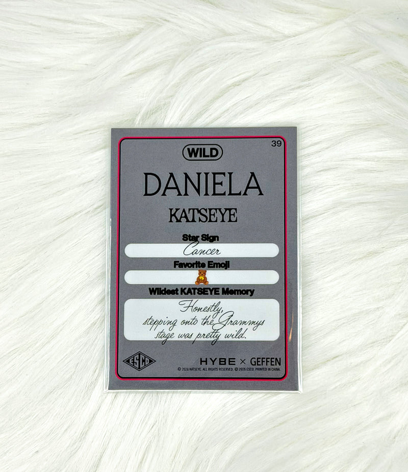 KATSEYE Daniela 2026 ESCO WILD Trading Card #39 | Base, back