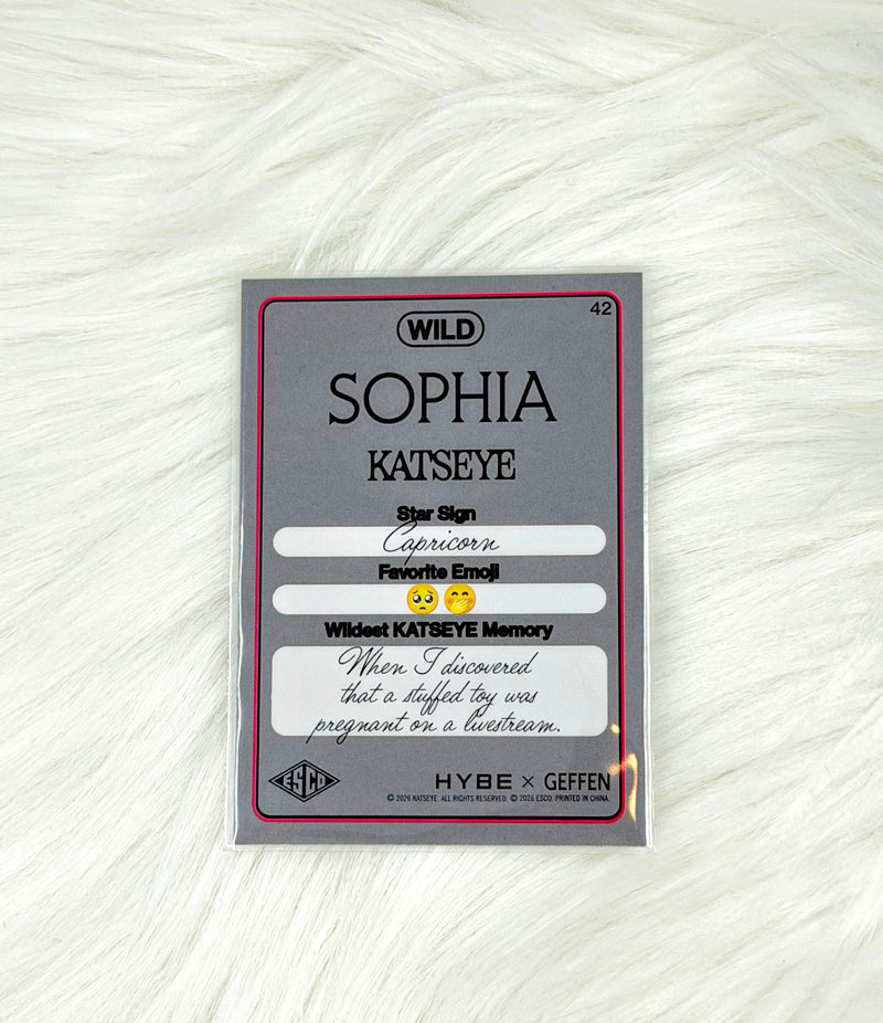 KATSEYE Sophia 2026 ESCO WILD Trading Card #42 | Base, back