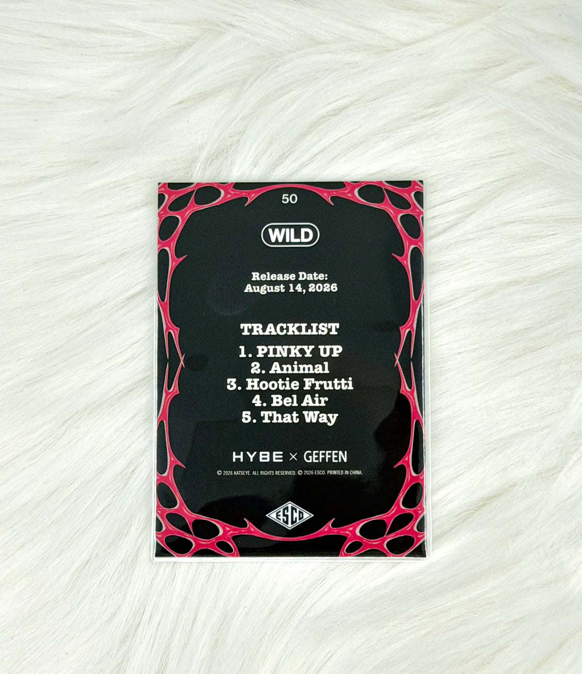 KATSEYE WILD Album Tracklist 2026 ESCO WILD Trading Card #50 | Base