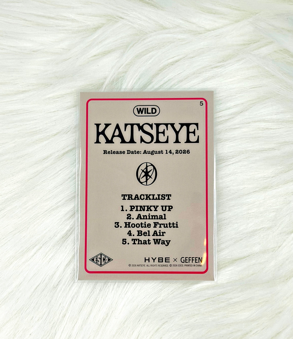 KATSEYE Group 2026 ESCO WILD Trading Card #5 | Base