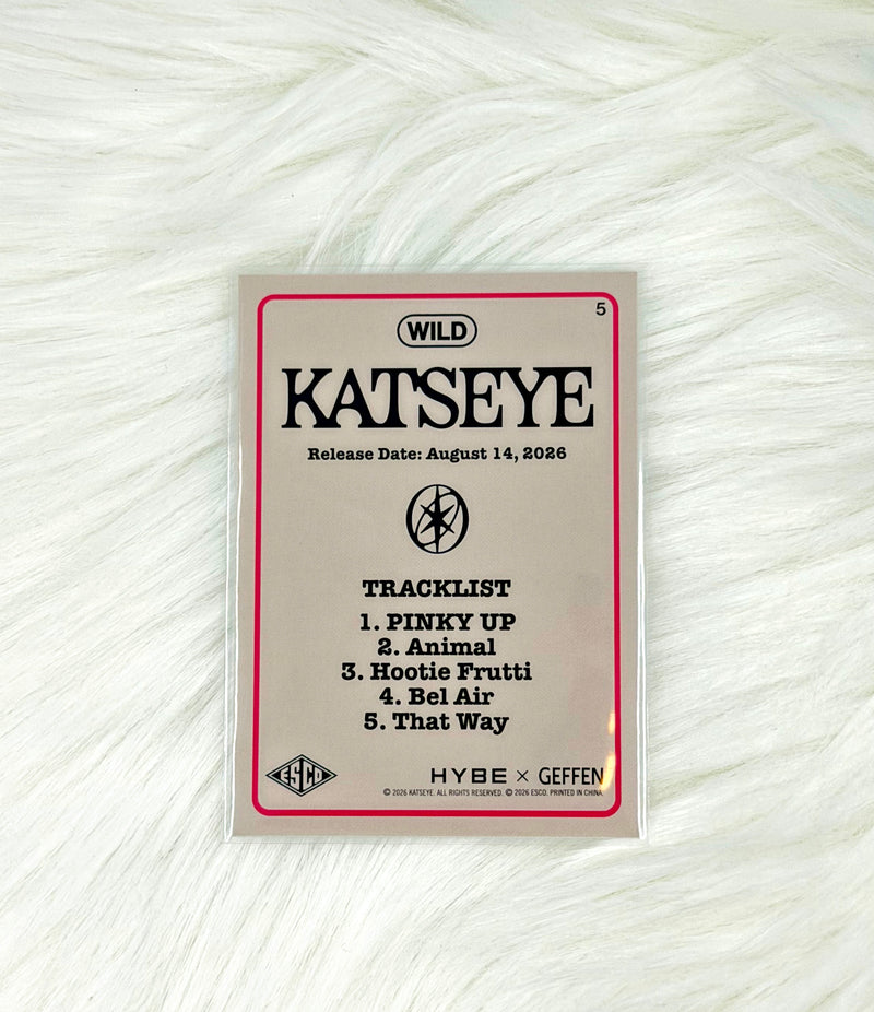 KATSEYE Group 2026 ESCO WILD Trading Card #5 | Base, back