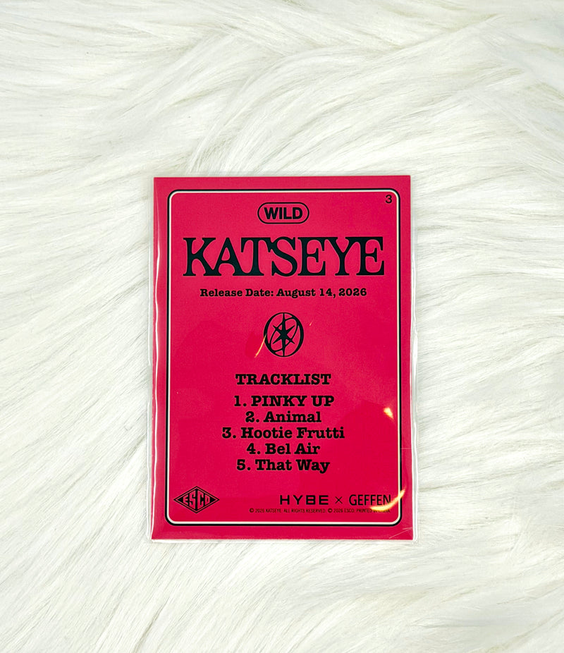 KATSEYE Group 2026 ESCO WILD Trading Card #3 | Base, back