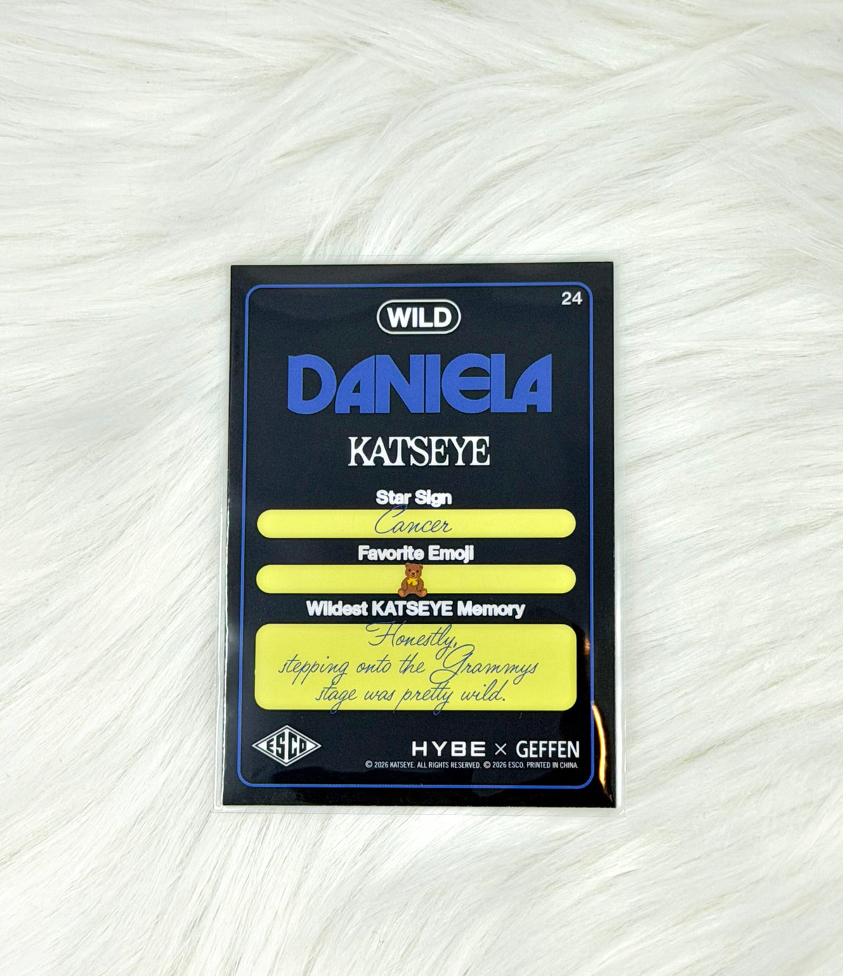 KATSEYE Daniela 2026 ESCO WILD Trading Card #24 | Base