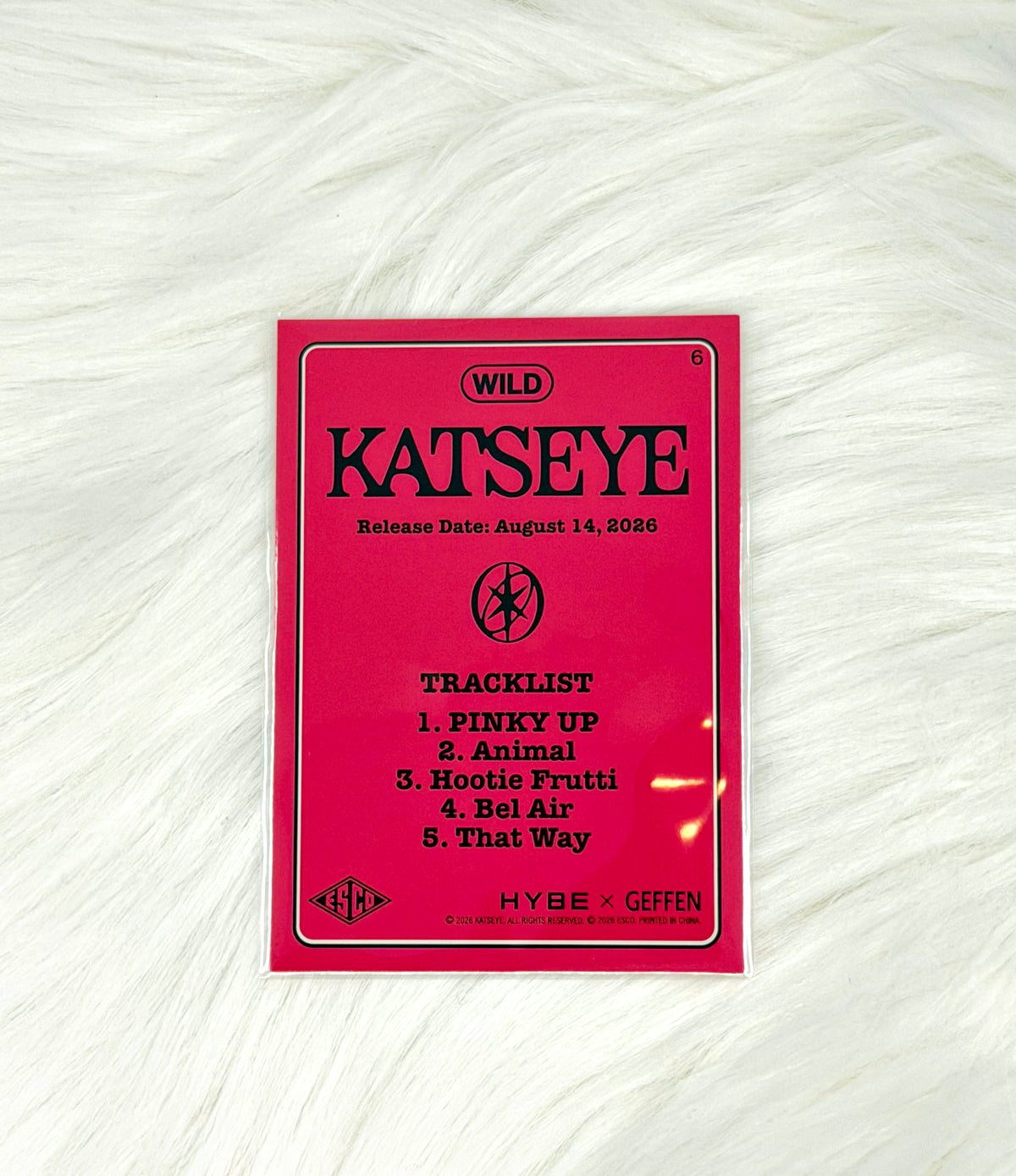 KATSEYE Group 2026 ESCO WILD Trading Card #6 | Base