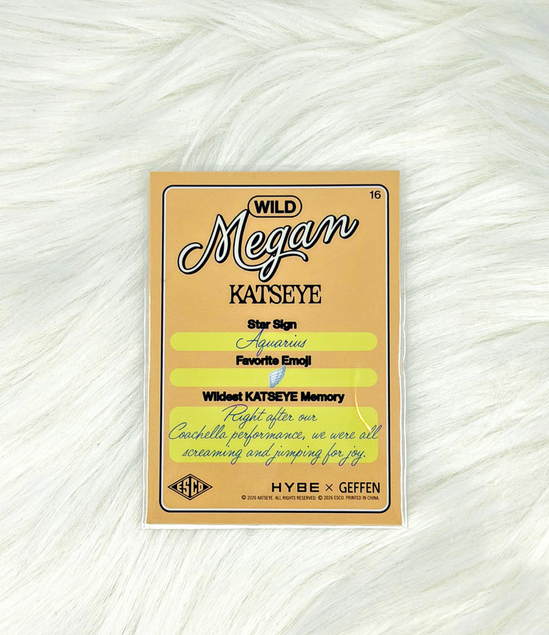 KATSEYE Megan 2026 ESCO WILD Trading Card #16 | Base, back