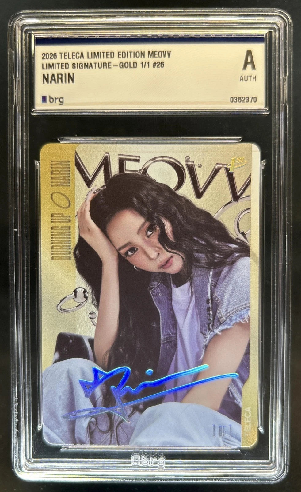 MEOVV Narin 2026 TELECA Limited Signature Gold 1/1 | BRG AUTH